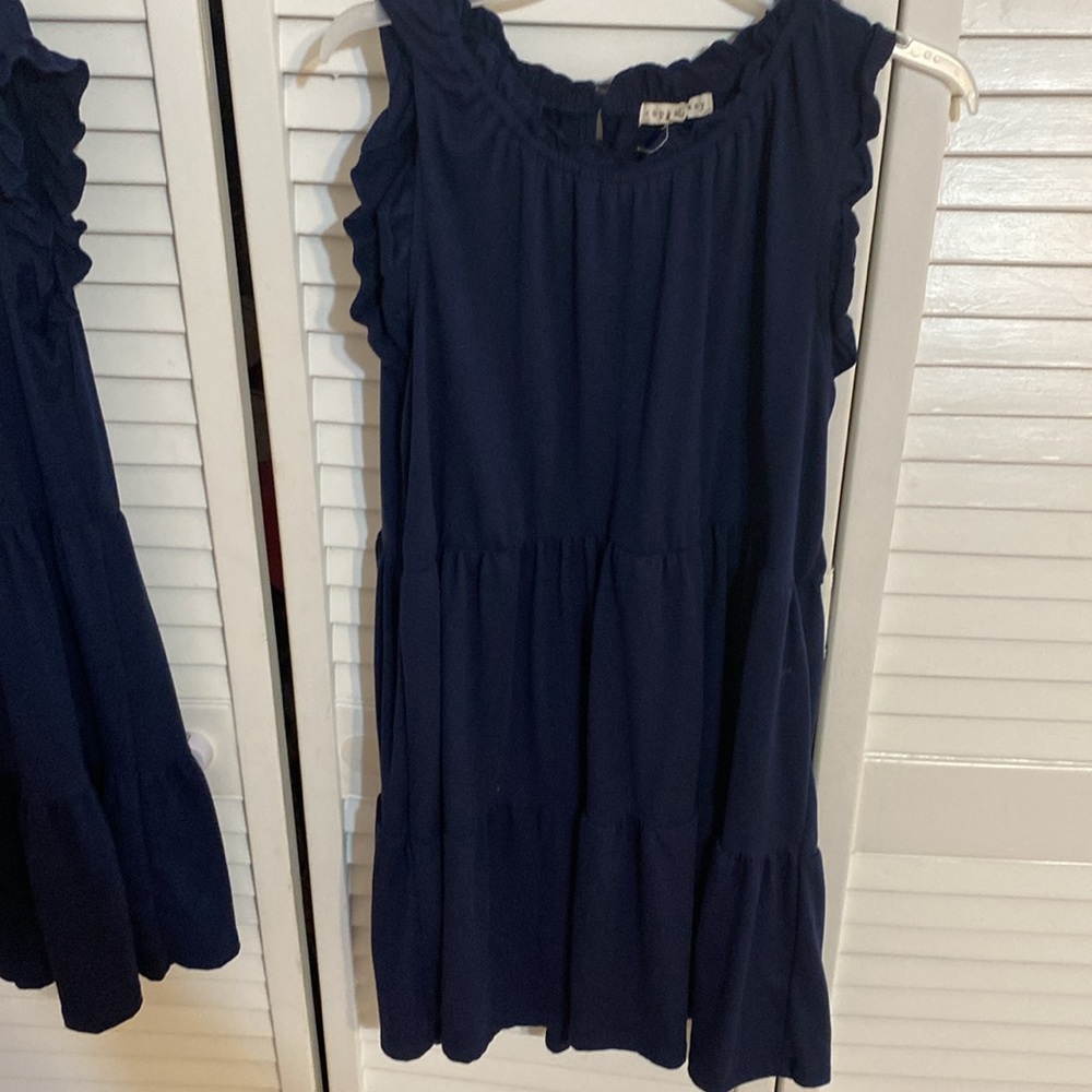 Girls size XL DRESS COTTON NAVY. COPPER KEY SIZE 12/14